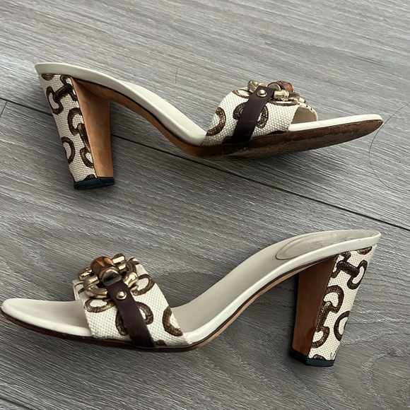 GUCCI Slip-on Sandals Hills Slipper Leather US6.5 Made in Italy - Picture 2 of 2